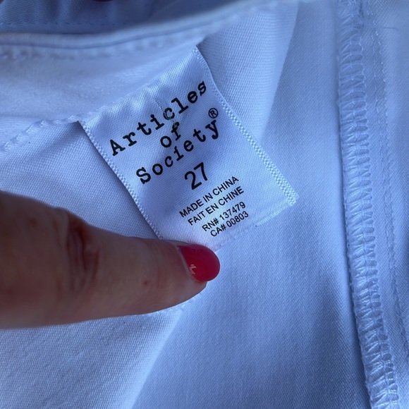 Articles Of Society White Skinny Jeans size 27 - Picture 5 of 7